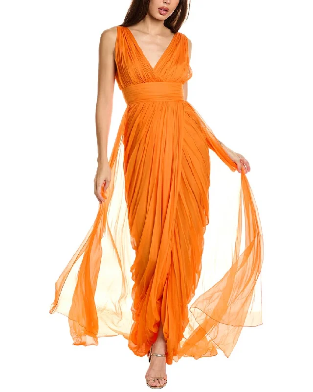 Alberta Ferretti Silk Chiffon Gown