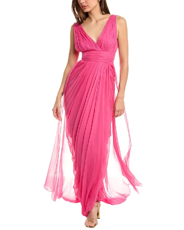 Alberta Ferretti Silk Chiffon Gown