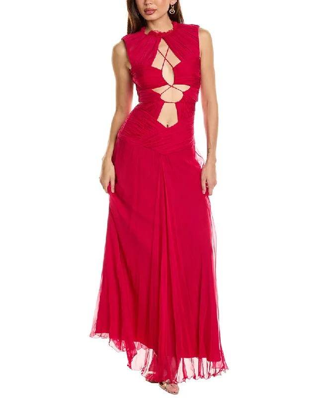 Alberta Ferretti Silk Chiffon Gown