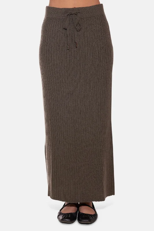 Gertrude Ribbed Maxi Skirt Tarnished