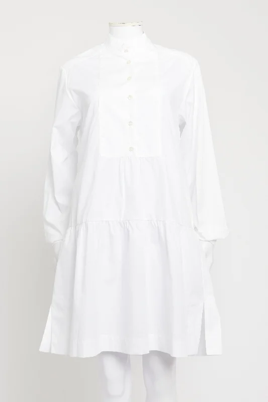 White Cotton The Shirt Dress Preowned Dress