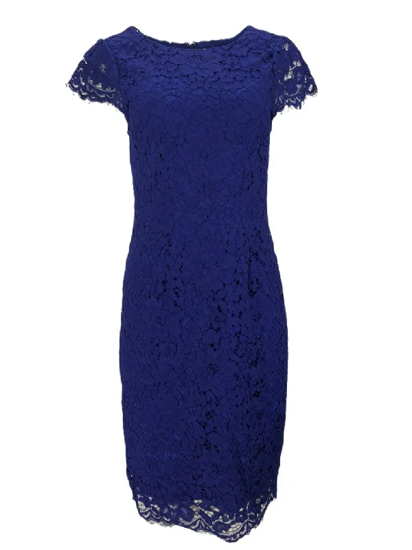 ERIN Women's Blue Ink Lace Dress #60517996800 6 NWT