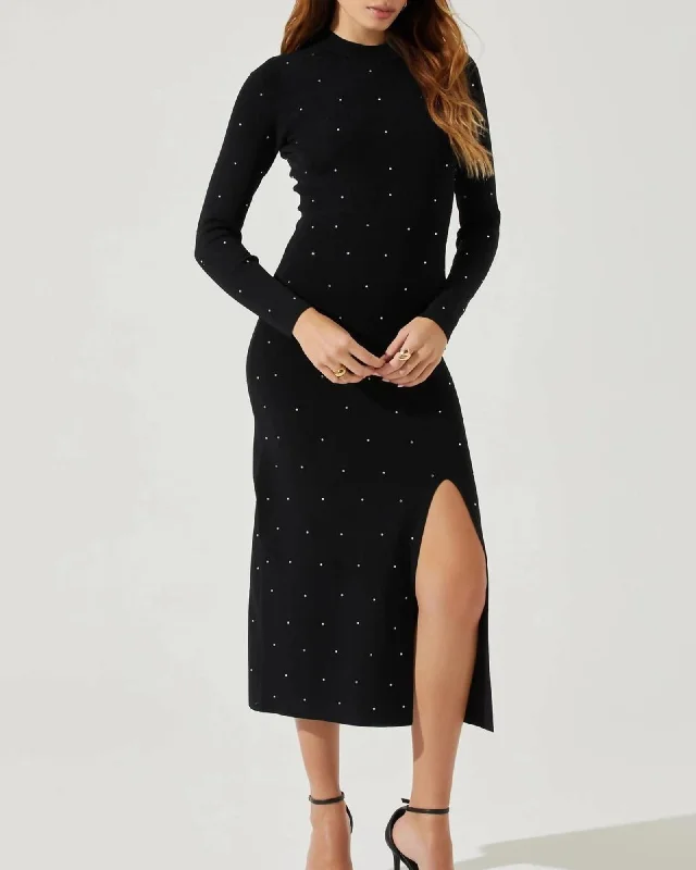 Kariana Sweater Dress In Black | Black